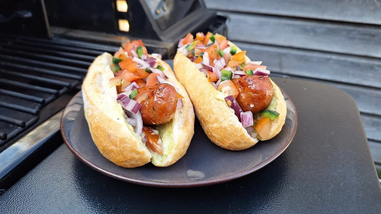 Iberico chorizo sandwich with pico de gallo