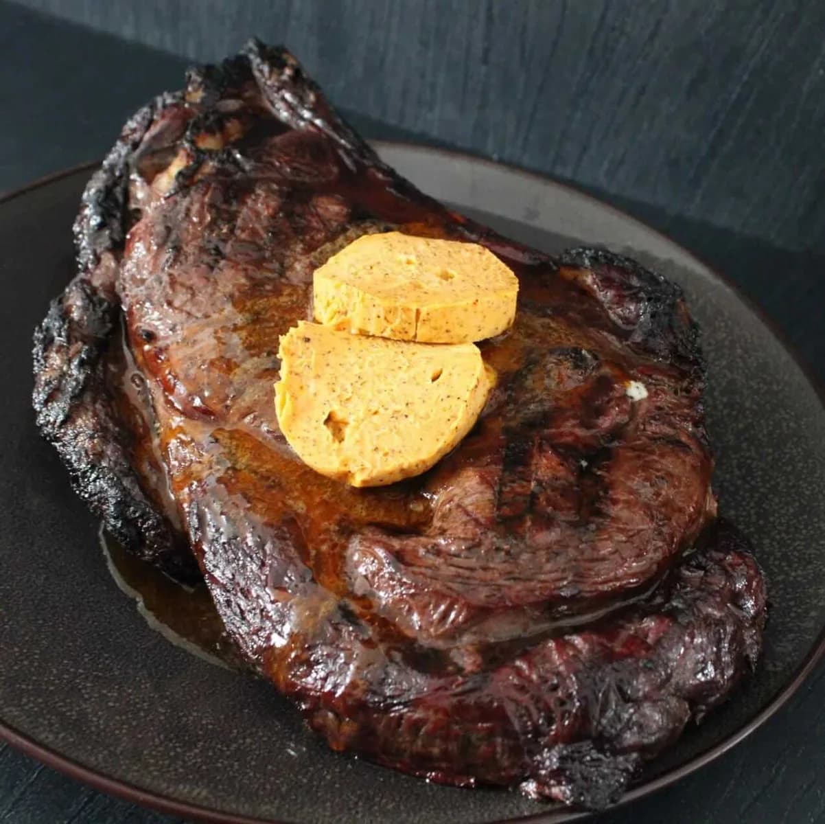 Côte de boeuf with compound butter