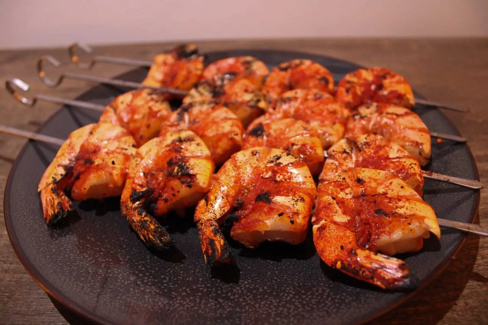 BBQ prawn skewers