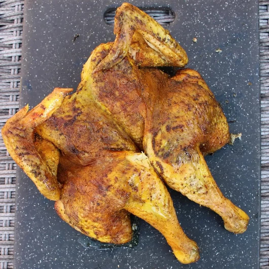 BBQ spatchcock chicken
