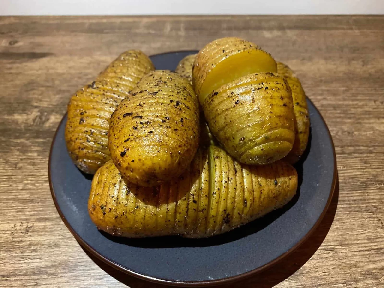 BBQ hasselback potatoes