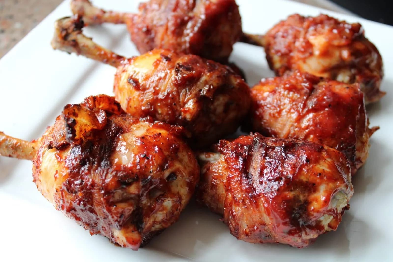 BBQ chicken lollipops
