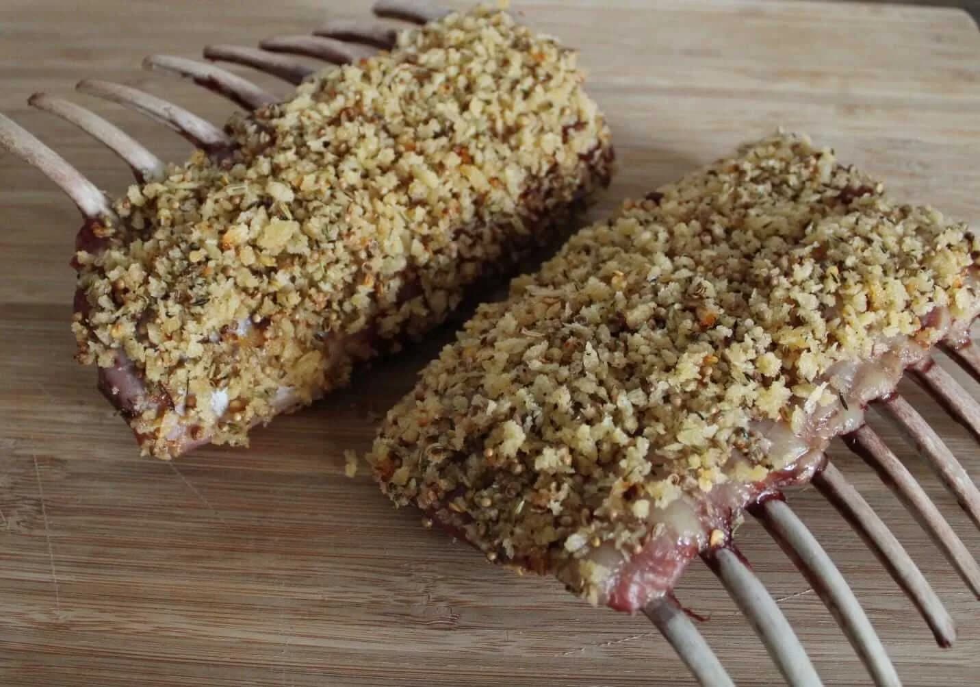 BBQ herb-crusted rack of lamb