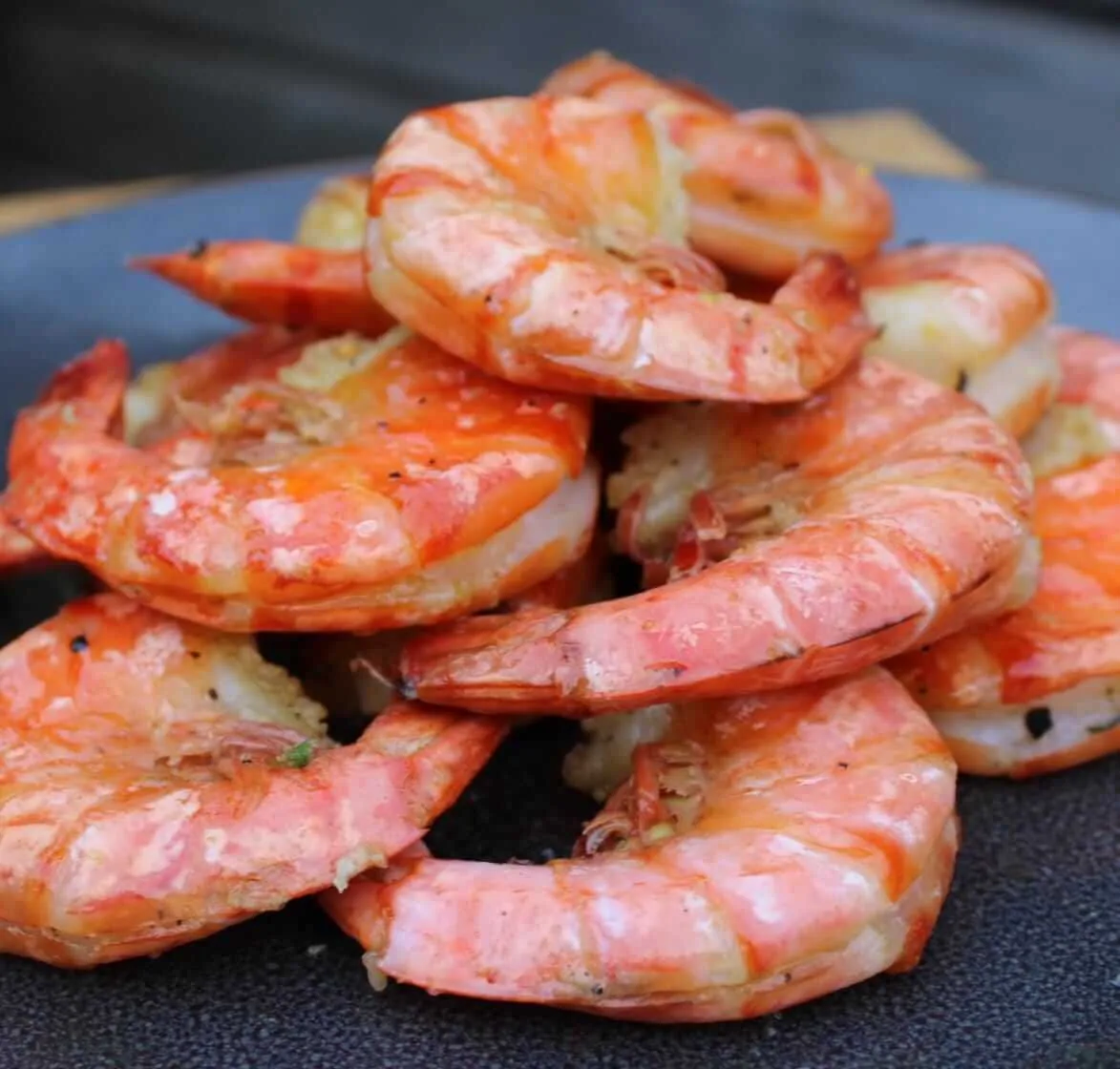 Mildly spicy BBQ prawns