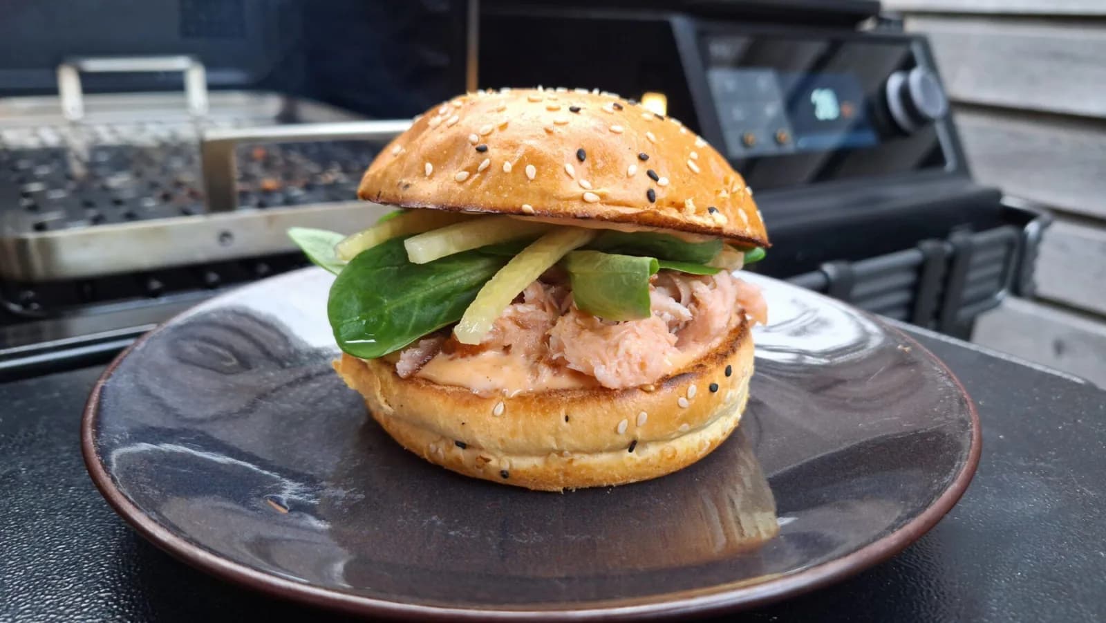Pulled salmon sandwiches