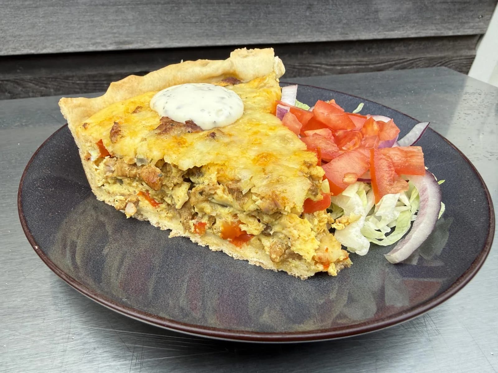 BBQ shawarma quiche