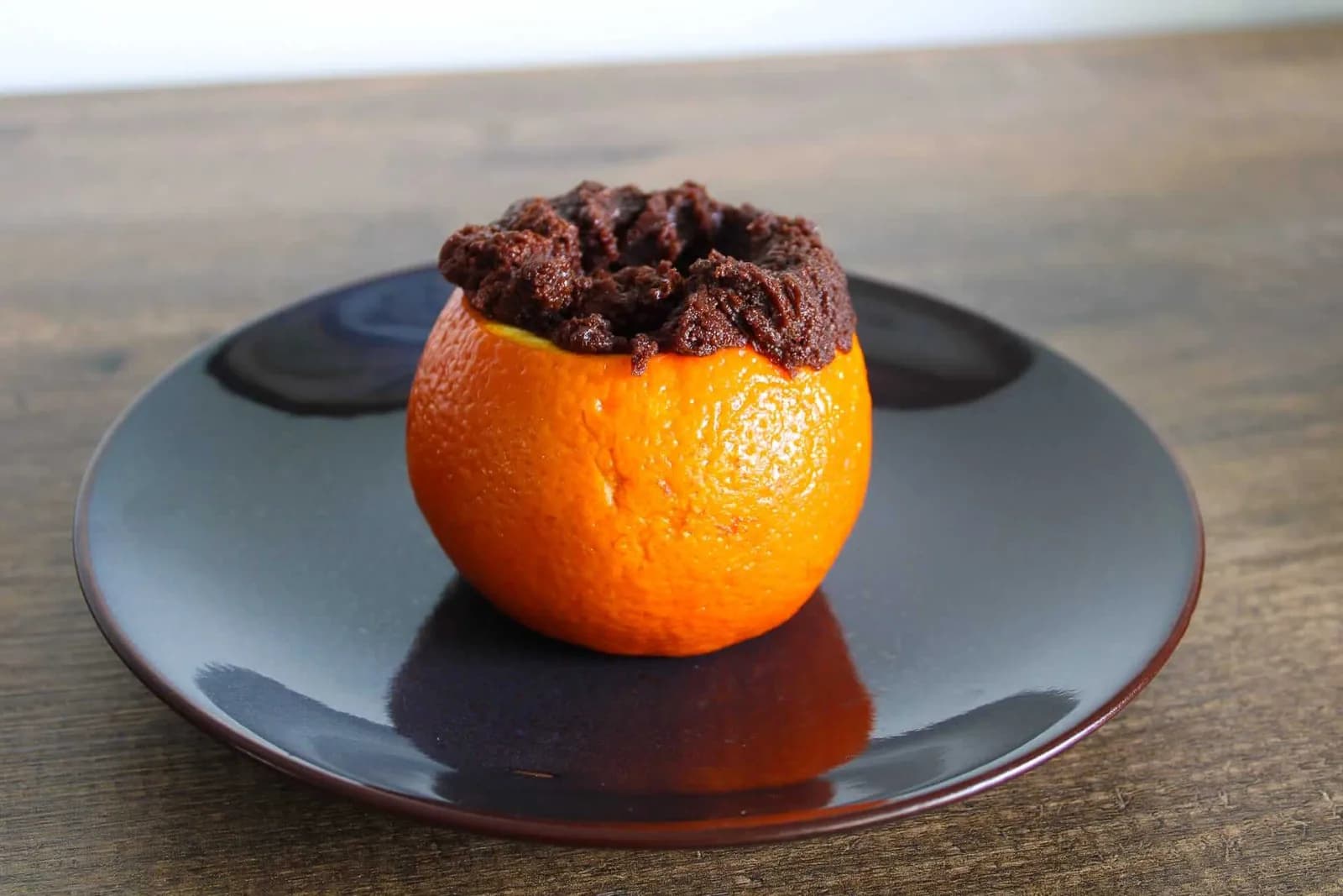 Brownie-filled oranges