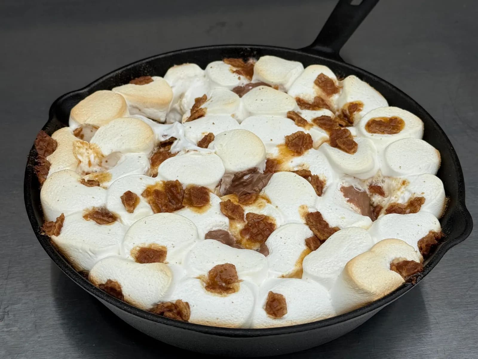 S’mores with stroopwafels and caramelised biscuits