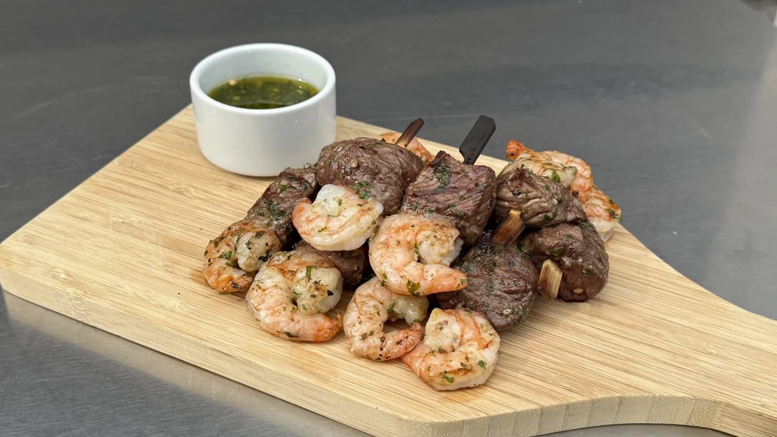Surf and turf party skewers