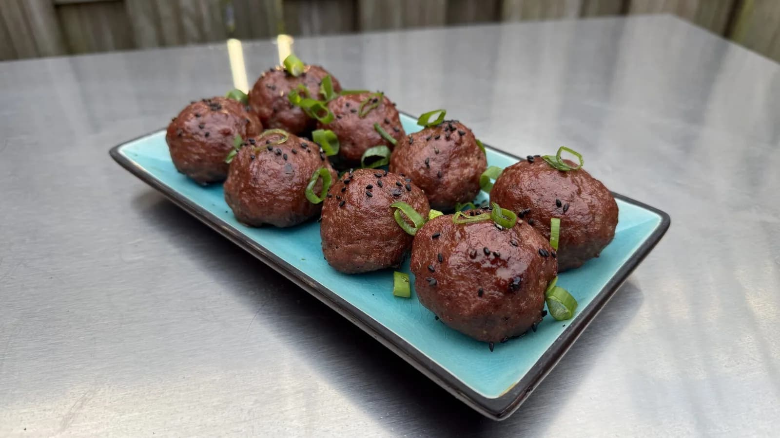 Wagyu meatballs with miso and black garlic